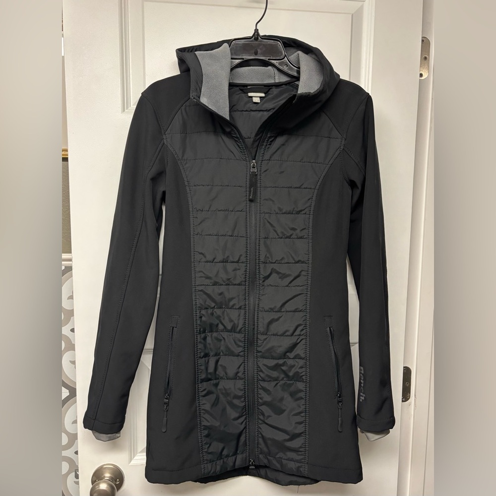 Bench Black Jacket with Quilted Panels Buckle